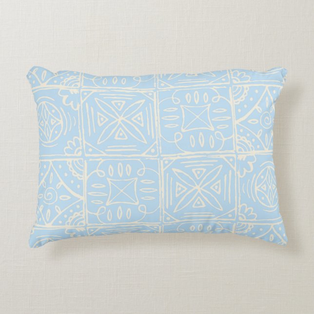 Delicate Amalfi style tile seamless pattern Decorative Cushion (Front)