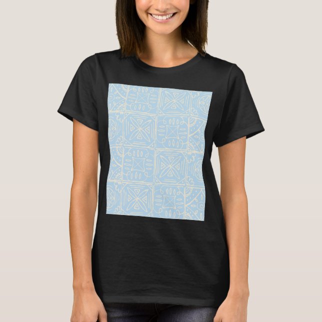 Delicate Amalfi style tile seamless pattern T-Shirt (Front)