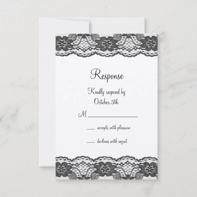 Delicate and Lacy RSVP - champagne (Front)