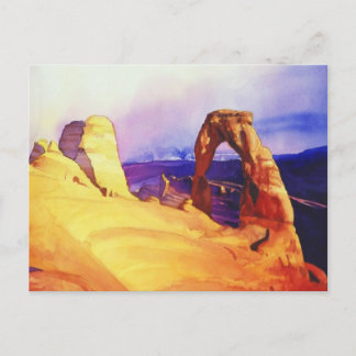 "Delicate Arch" Desert Scene Watercolor Postcard