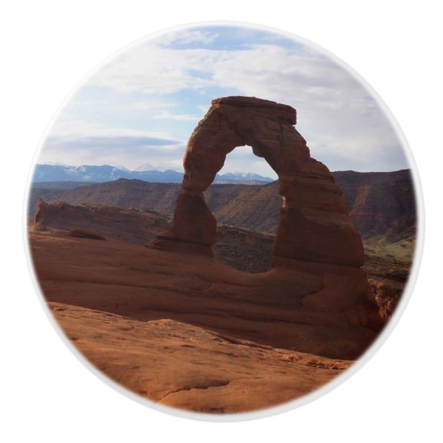 Delicate Arch I at Arches National Park Ceramic Knob (Front)