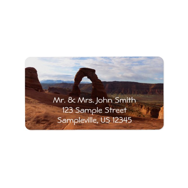 Delicate Arch I at Arches National Park Label (Front)