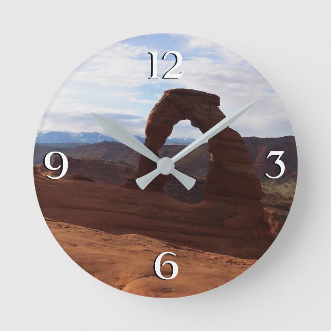 Delicate Arch I at Arches National Park Round Clock (Front)
