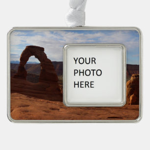 Delicate Arch I at Arches National Park Silver Plated Framed Ornament
