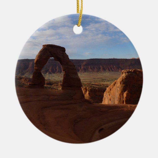 Delicate Arch II at Arches National Park Ceramic Tree Decoration (Front)