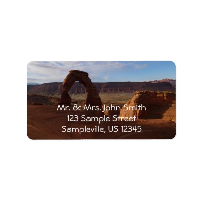 Delicate Arch II at Arches National Park Label (Front)