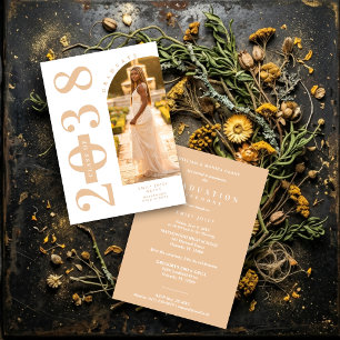 Delicate Arch MInimalist Grad Golden Shades  Invitation