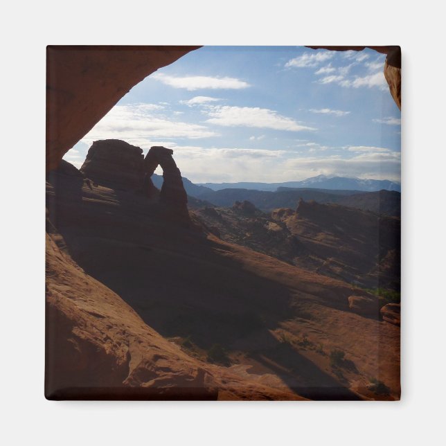 Delicate Arch through Rock Window at Arches Magnet (Front)