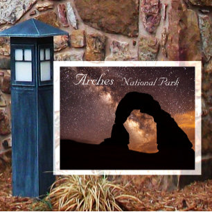 Delicate Arch Under Starry Sky Arches NP Postcard