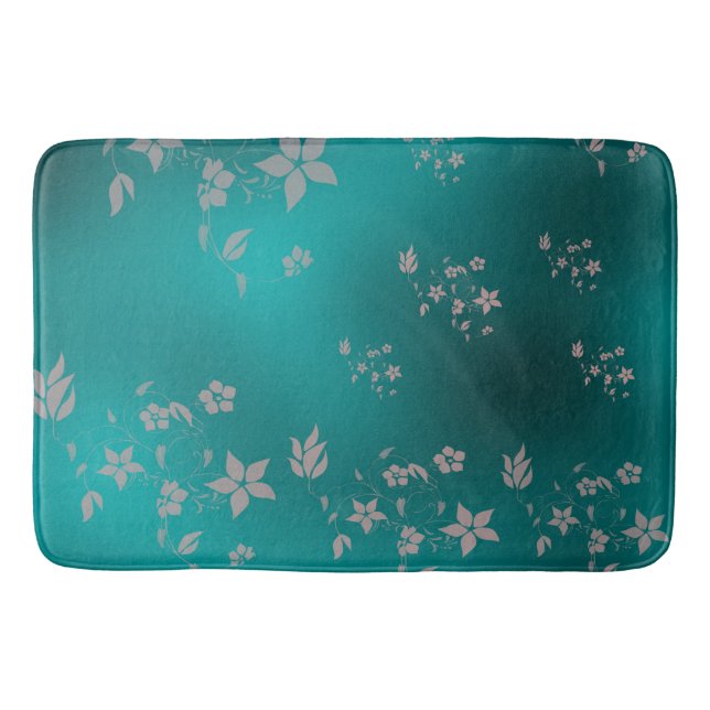 Delicate Asian flowers  Bath Mat (Front)