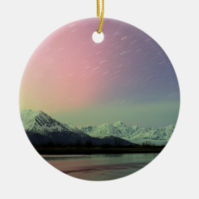 Delicate Aurora Ceramic Tree Decoration (Front)