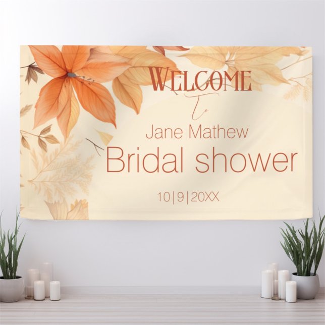 Delicate Autumn floral  bridal shower  Banner (Creator Uploaded)