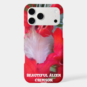 Delicate Beauty Red Flower with White Feather Ar