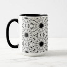 Delicate Black and White Flower Pattern