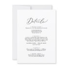 Delicate Black Calligraphy Front and Back Wedding