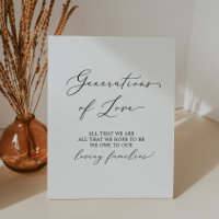 Delicate Black Calligraphy Generations of Love