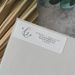Delicate Black Calligraphy Return Address Label<br><div class="desc">These delicate black calligraphy return address labels are perfect for a modern wedding. The romantic minimalist design features lovely and elegant black typography on a white background with a clean and simple look. These labels can be used for a wedding, bridal shower, special event or any time you need a...</div>
