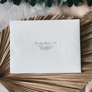 Delicate Black Calligraphy RSVP Address Labels