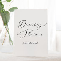 Delicate Black Calligraphy Wedding Dancing Shoes