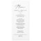 Delicate Black Calligraphy Wedding Dinner Menu