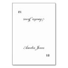 Delicate Black Script Guest Name Place Card