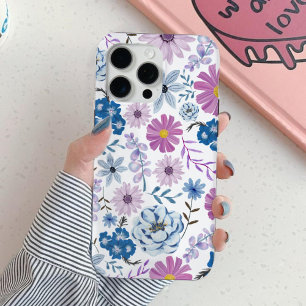 Delicate Bloom Watercolor Floral iPhone 15 Pro Max Case