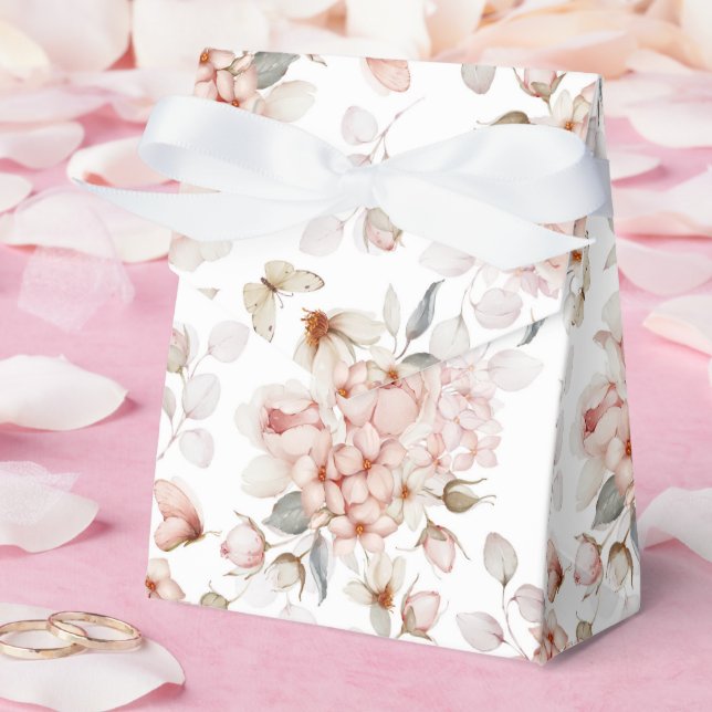 Delicate Blossoms and Butterflies Favour Box (Wedding)