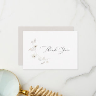 Delicate Blossoms Flat Thank You Card