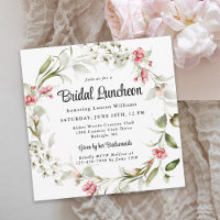 Delicate Blossoms Watercolor Bridal Luncheon