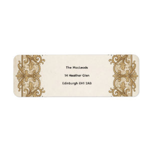 Delicate Blue Botanical Address Label