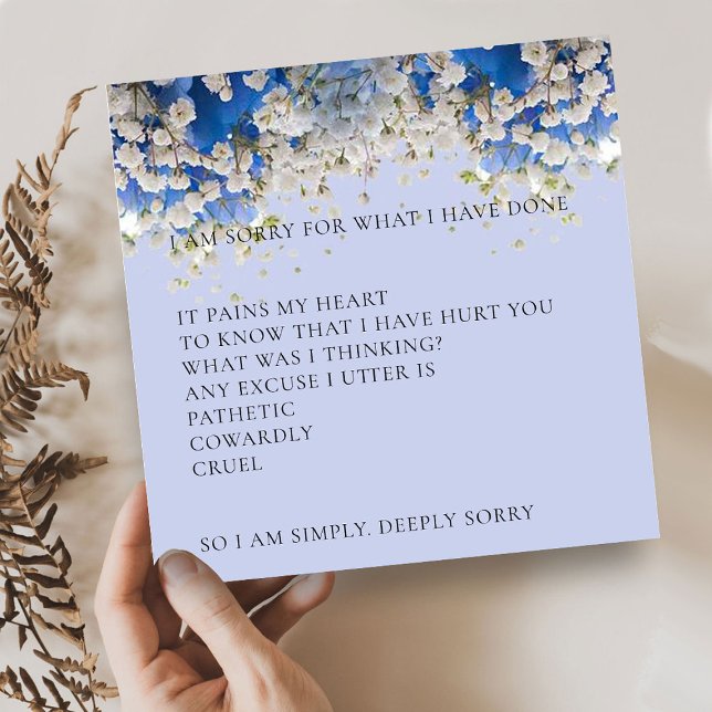 Delicate Blue Floral I’m sorry apology Card (Creator Uploaded)