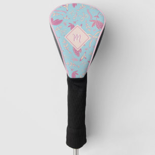 Delicate Blue Florals and Bows Golf Head Cover