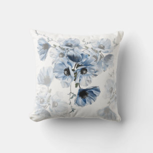 Delicate Blue Flowers Cushion