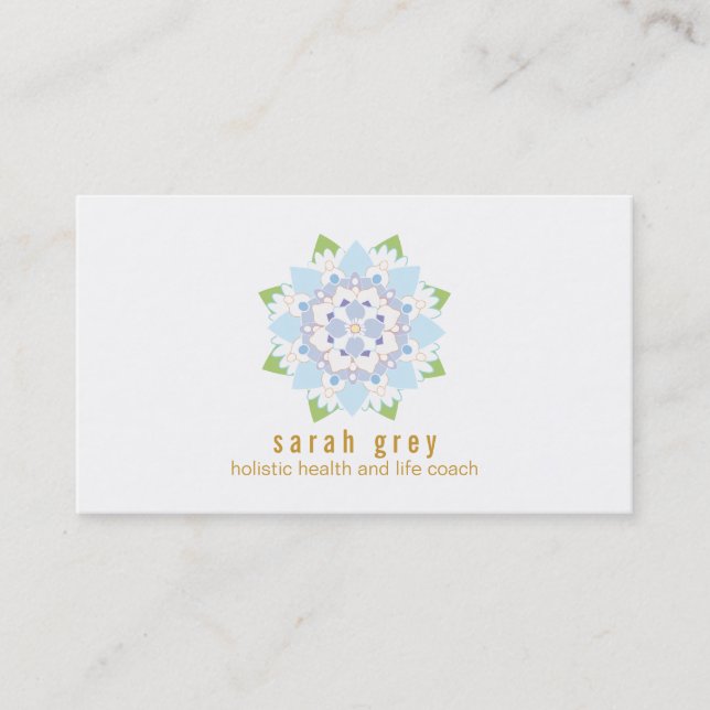 Delicate Blue Lotus Flower  Business Card (Front)