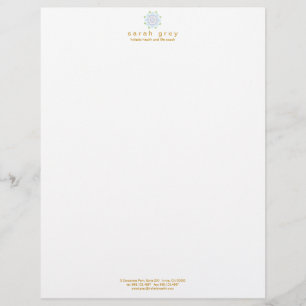 Delicate Blue Lotus Wellness and Health Letterhead