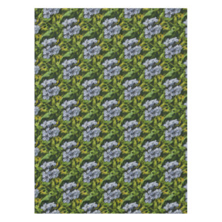 Delicate Blue Plumbago Blossom Painting Tablecloth