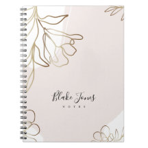 Delicate Blush Pink Personalised Notebook
