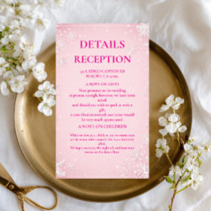 Delicate Blush Snowflake Winter Glow Enclosure Card