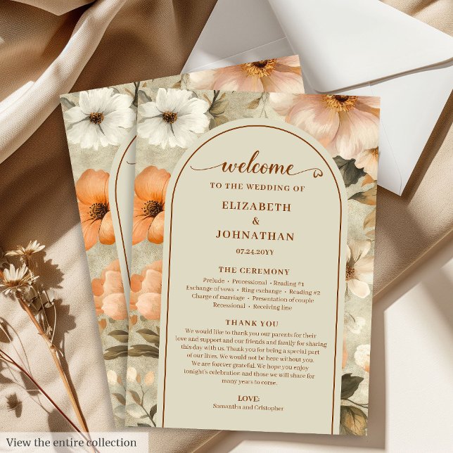 Delicate Boho Terracotta Beige Olive Sage Program Programme (Delicate Boho Terracotta Beige Olive Program)