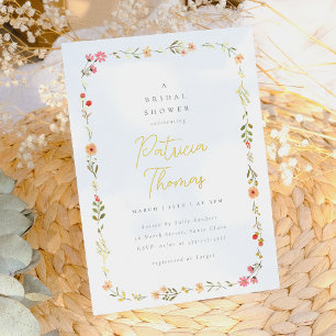 Delicate Boho Wildflower Floral Bridal Shower