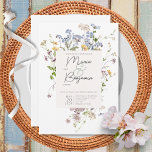 Delicate Boho Wildflowers White Wedding Invitation<br><div class="desc">Celebrate your special day with elegance and grace with our stunning wedding invitation collection featuring a beautiful and delicate design. Crafted with meticulous attention to detail, this design boasts a white text box embraced by a frame of enchanting wildflowers in shades of white, blue, lavender, pink, and soft yellow, set...</div>