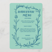 Delicate Botanical Hanukkah Party Dinner CUSTOM