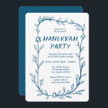 Delicate Botanical Hanukkah Party Star of David Invitation<br><div class="desc">Perfect invitation for a Hanukkah party or other Jewish celebration! Hand drawn delicate leaf trame art for you! FULLY CUSTOMIZABLE! Click on “Personalise” above to edit the text. Click "edit using design tool" to adjust the fonts, colours and placements and to add text to the back side design if you...</div>