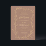 Delicate Botanical Star of David Bar Bat Mitzvah Invitation<br><div class="desc">Perfect card to announce a bat mitzvah, bar mitzvah or other Jewish celebration! Hand drawn delicate leaf trame art for you! FULLY CUSTOMIZABLE! Click on “Personalise” above to edit the text. Click "edit using design tool" to adjust the fonts, colours and placements and to add text to the back side...</div>