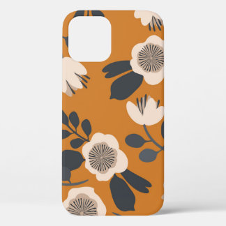 Delicate Botanical Vintage Floral Pattern iPhone 12 Case