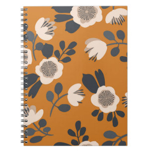 Delicate Botanical Vintage Floral Pattern Notebook