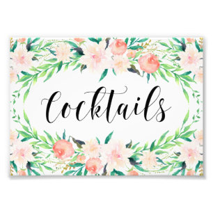 Delicate Bouquet Cocktails Print