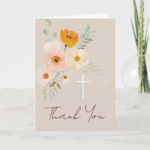 delicate bouquet religious event Thank You Card