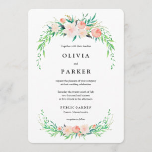 Delicate Bouquet Wedding Invitation