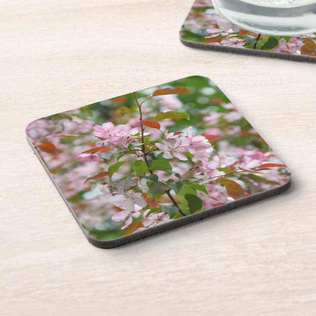 Delicate branch with flowers apple tree coaster (Left Side)